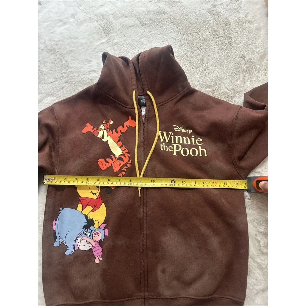 Disney Winnie The Pooh Zip Up‎ Hoodie Womens S Juniors Brown - Picture 8 of 8